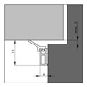 ELLEN Abdichtungsschiene PTS-UL-ZK selbstkl. KF limba, H 19 x L 2100mm