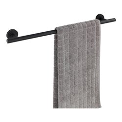 WENKO Badetuchstange Uno 60 cm Schwarz matt BosioBlack Schrauben Wandserien - Bad