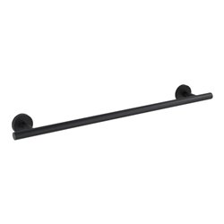 WENKO Badetuchstange Uno 60 cm Schwarz matt BosioBlack Schrauben Wandserien - Bad