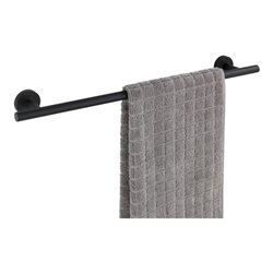 WENKO Badetuchstange Uno 60 cm Schwarz matt BosioBlack Schrauben Wandserien - Bad