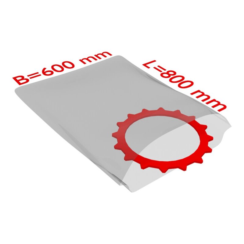 TransPak PE-Flachbeutel,VE250, 600x800mm, 50my, transparent 