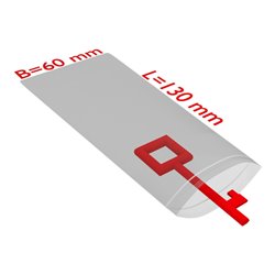 TransPak Druck-Verschlussbeutel 60x130mm, 50my,VE2000