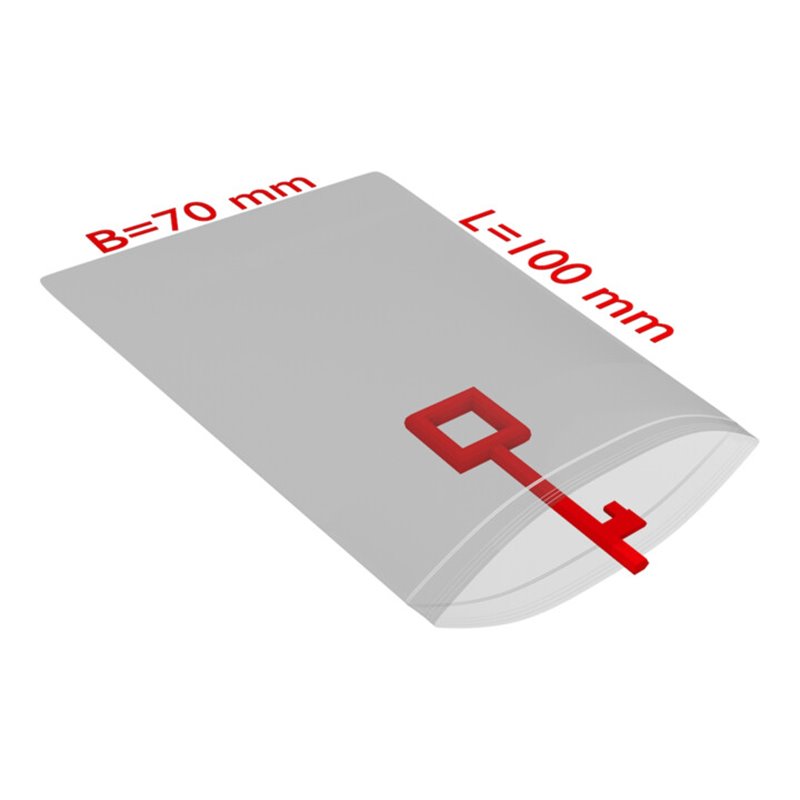 TransPak Druck-Verschlussbeutel 70x100mm, 50my,VE2000