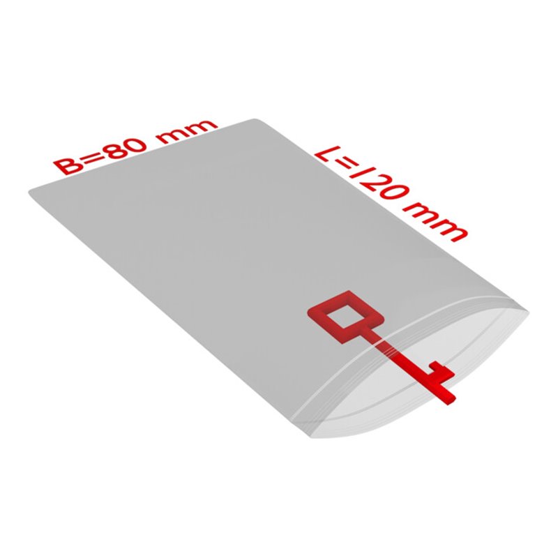 TransPak Druck-Verschlussbeutel 80x120mm, 50my,VE2000