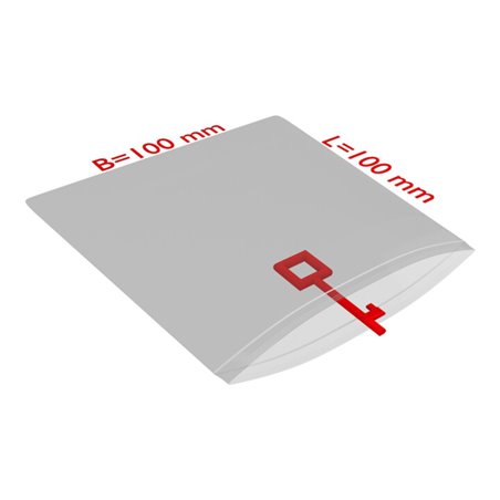 TransPak Druck-Verschlussbeutel 100x100mm, 50my,VE2000