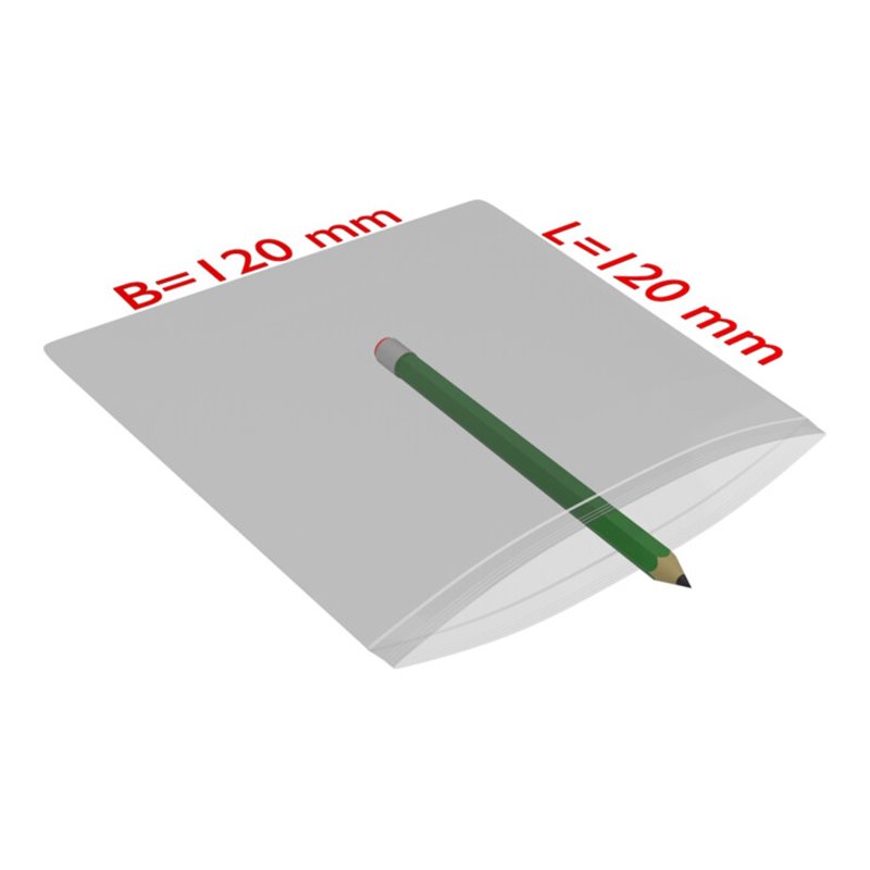 TransPak Druck-Verschlussbeutel 120x120mm, 50my,VE2000