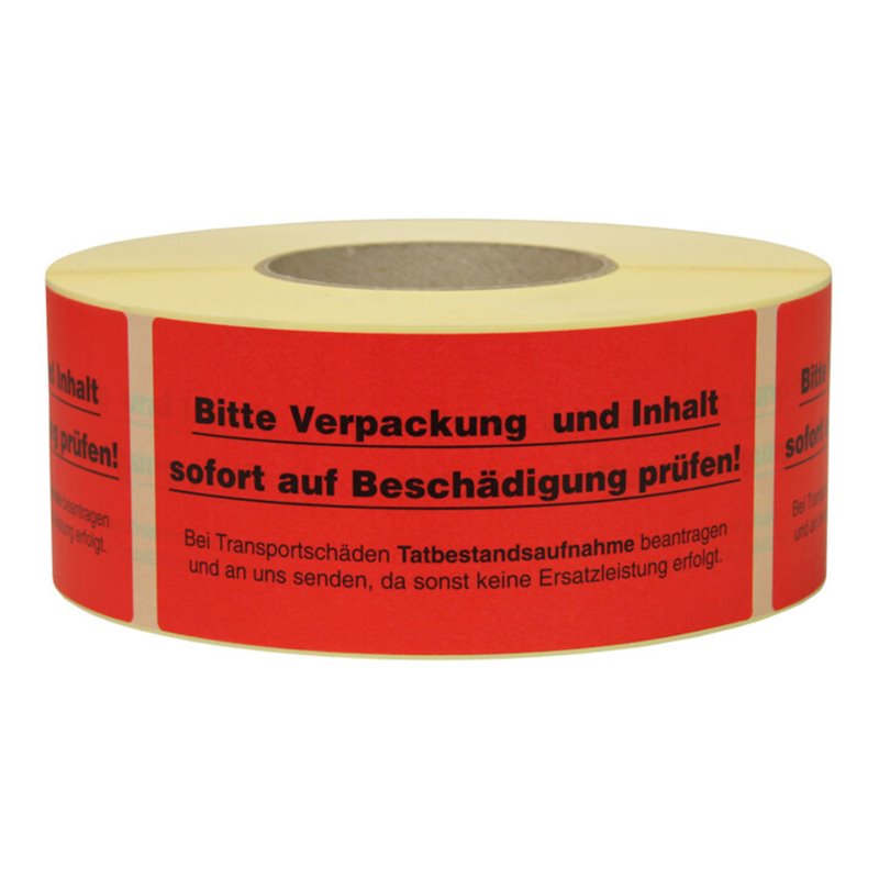 TransPak Hinweis Etiketten Inhalt prüfen 1.000 Stk/Rolle