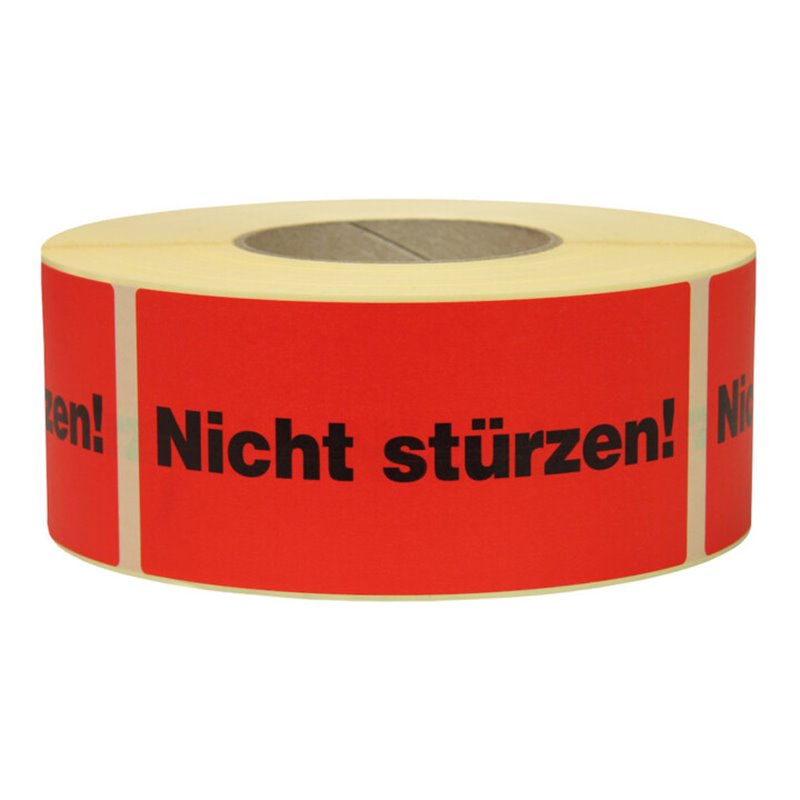 TransPak Hinweis Etiketten Nicht stürzen 1.000 Stk/Rolle