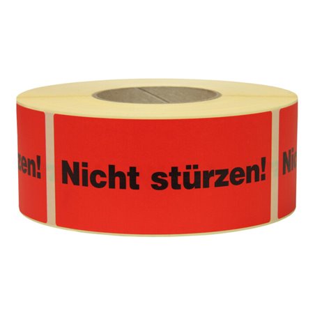 TransPak Hinweis Etiketten Nicht stürzen 1.000 Stk/Rolle
