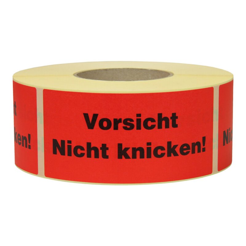 TransPak Hinweis Etiketten Vorsicht Nicht knicken 1.000 Stk/Rolle