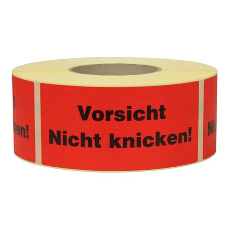 TransPak Hinweis Etiketten Vorsicht Nicht knicken 1.000 Stk/Rolle