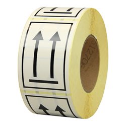 TransPak Hinweis Etiketten Oben,1000 Stk./Rolle 1.000 Stk/Rolle