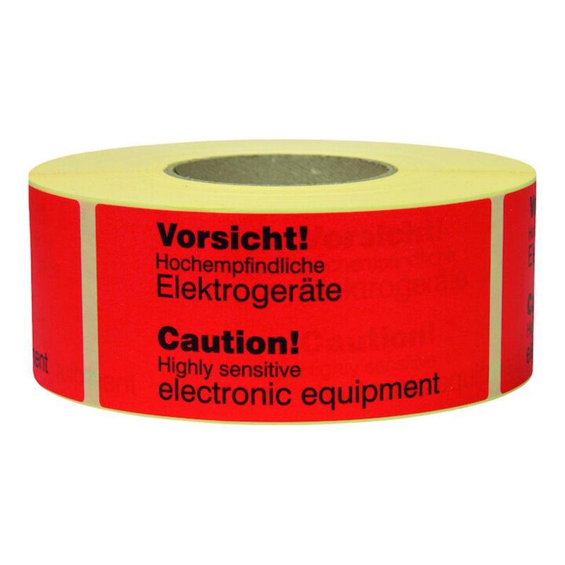 TransPak Hinweis Etiketten Senitive electronic