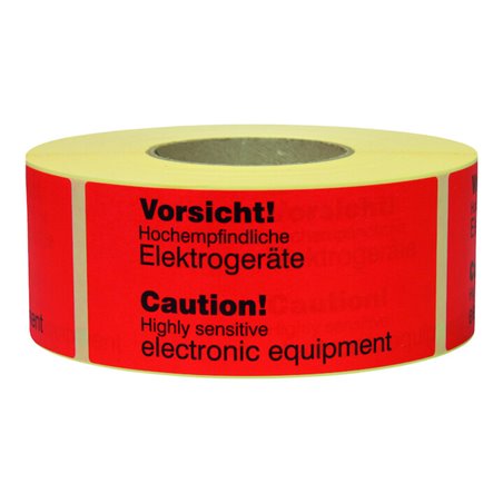 TransPak Hinweis Etiketten Senitive electronic