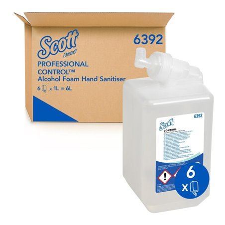SCOTT CONTROL Handdesinfektionsschaum 1 Liter Kartusche mit Alkohol