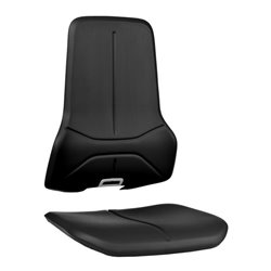 bimos Polsterelement Kunstleder schwarz für Arbeitsstuhl ESD Neon