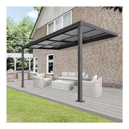 floraworld Terrassenüberdachung Air, 400 x 300 x 200/254 cm, mit 2 Stützpfosten