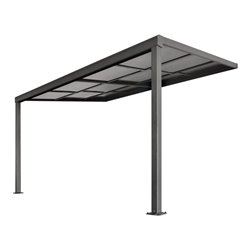 floraworld Terrassenüberdachung Air, 400 x 300 x 200/254 cm, mit 2 Stützpfosten