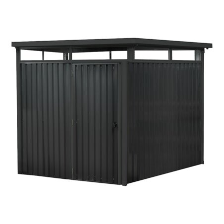 floraworld Systemhaus m. Oberlicht5 qm anthrazit204 x 245 x 2 26 cm