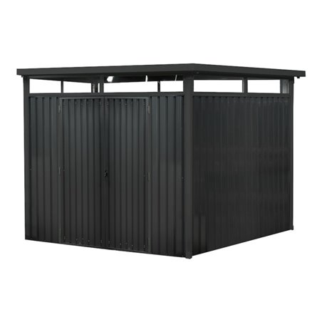 floraworld Systemhaus m. Oberlicht7 qm anthrazit290 x 245 x 2 26 cm