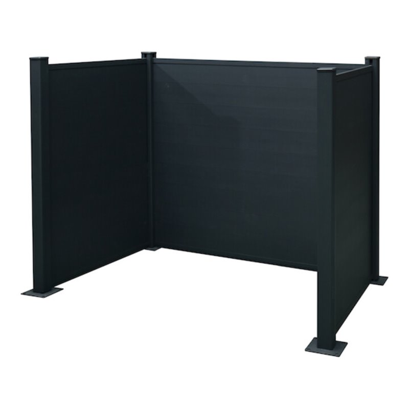 floraworld Mülltonnen-EinfassungAlum inium 2 x 240 Liter150 x 115 x 122 cmBeschaffungsa