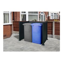 floraworld Mülltonnen-EinfassungAlum inium 2 x 240 Liter150 x 115 x 122 cmBeschaffungsa