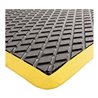Anti-Ermüdungsmatte SBR/NR, schwarz, diamant- profil, gelbe Kante, 11mm,