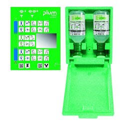 PLUM Augenspülstation, inkl. 2 Fl.500 ml,Wandbox,Spiegel