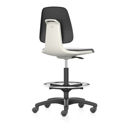 bimos Arbeitsstuhl Labsit 4, PU weiß Sitzhöhe 560-810 mm