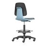 bimos Arbeitsstuhl Labsit 4, K-Leder blau Sitzhöhe 560-810 mm