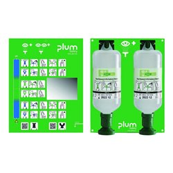 PLUM Augenspülstation Maxi, 2 Flaschen, 1000ml, Natriumchloridlösung