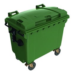 Müllcontainer 660 l Kst. Flachdeckel gelb