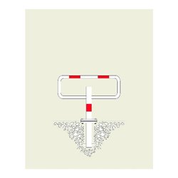 Morion Parkbügel z.Einbetonieren feuerverz. refl.Rotringe