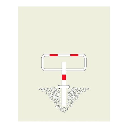 Morion Parkbügel z.Einbetonieren feuerverz. refl.Rotringe