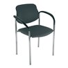 Besucher-Stuhl STYL m.Arml. chrom/anthrazit