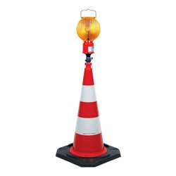 horizont Leitkegel-Blitzleuchte für Batterie- ohne Akkubetrieb