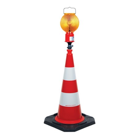horizont Leitkegel-Blitzleuchte für Batterie- ohne Akkubetrieb