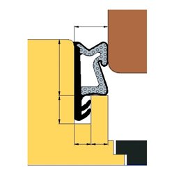 TRELLEBORG FT-Überschlagdichtung L2110 grau zum Einnuten, TSP-FOAM
