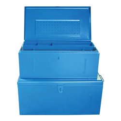 Stahlblechkoffer blau 910x530x430mm (H)