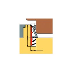 TRELLEBORG FT-Flügelfalzdichtung L3000 beige, Nutbefestigung TSP-FOAM