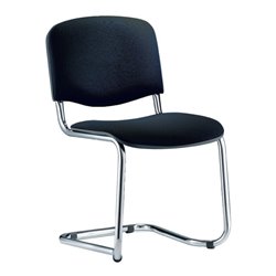 Besucher-Stuhl ISO swing chrom/blau
