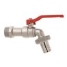 GEKA Kugelauslaufventil L,MS vn.Griff rot,3/4',SB mit rotem Griff