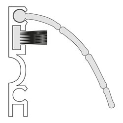 ELLEN Rolladenprofil RAP-Plus z. kleben Alu, silber, L 2000mm