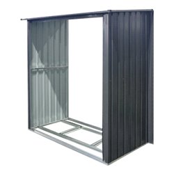 floraworld Anbau-Holzunterstandfür G erätehäuser153 x 81 x 159 /170 cm