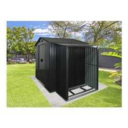 floraworld Anbau-Holzunterstandfür G erätehäuser153 x 81 x 159 /170 cm