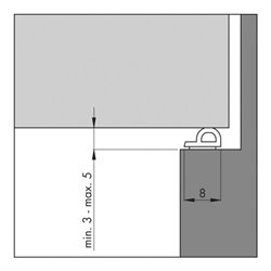 ELLEN Dichtungband Ellenflex P-Profil, weiß Br8 x L7,5mtr, Sp-maß 3-5