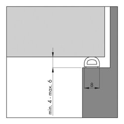 ELLEN Dichtungband Ellenflex D-Profil, weiß Br8 x L7,5mtr, Sp-maß 4-6