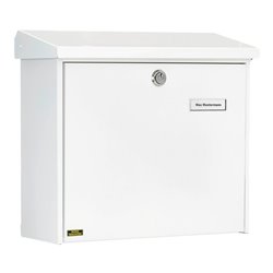 Burg-Wächter Briefkasten Comfort 913 W abschließbar weiß verzinkt