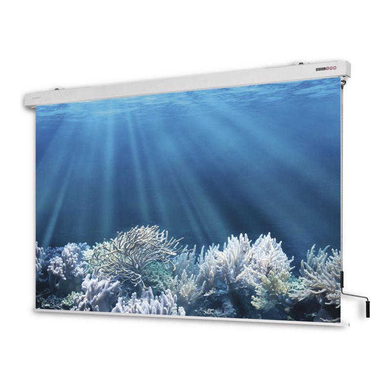 Magnetoplan Kurbel-Leinwand, 3000 x 3000 mm