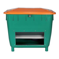 Streugutbehälter 400 L eckig m. Entnahmerutsche